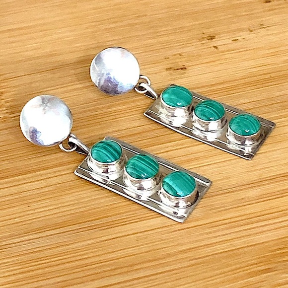 $82 Signed Navajo Estate Stud Earrings Sterling Marked D Sterling - Picture 1 of 6